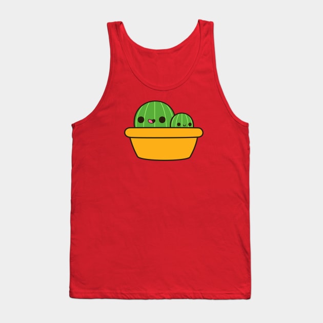 Cute cactus in yellow pot Tank Top by peppermintpopuk